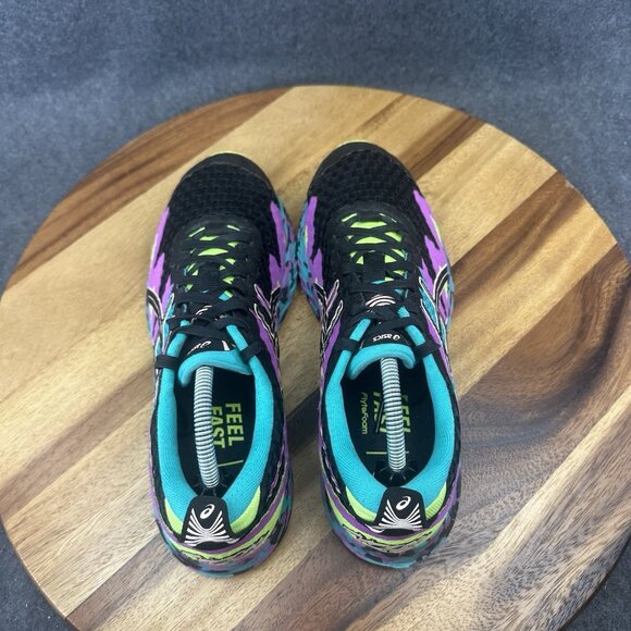 Asics Gel-Noosa Tri 12 Womens 8 Black Colorful 1012A578 Running Shoes Sneakers - Picture 7 of 10